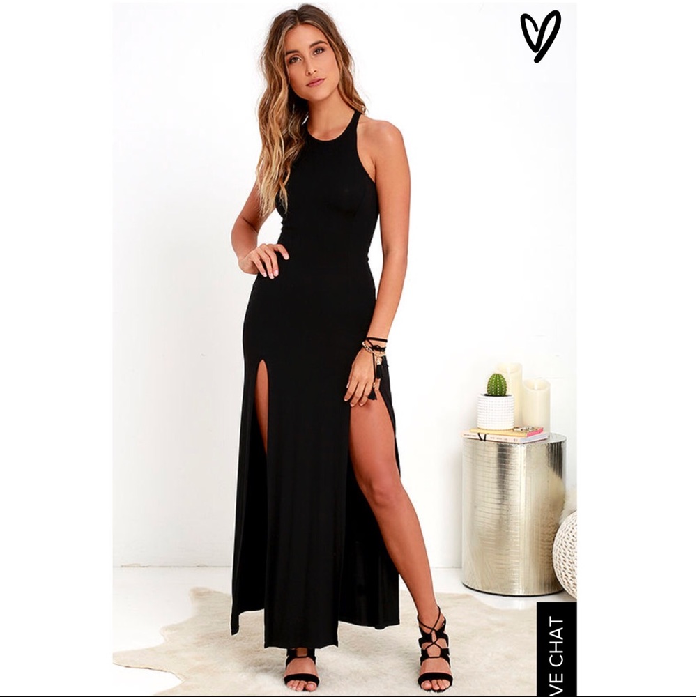 Lulu’s Black Maxi Dress